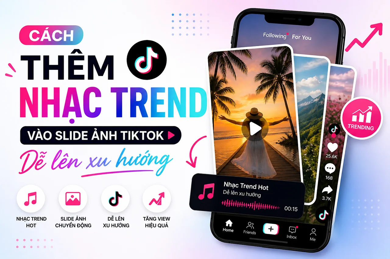 Cách thêm nhạc trend vào slide ảnh TikTok dễ lên xu hướng